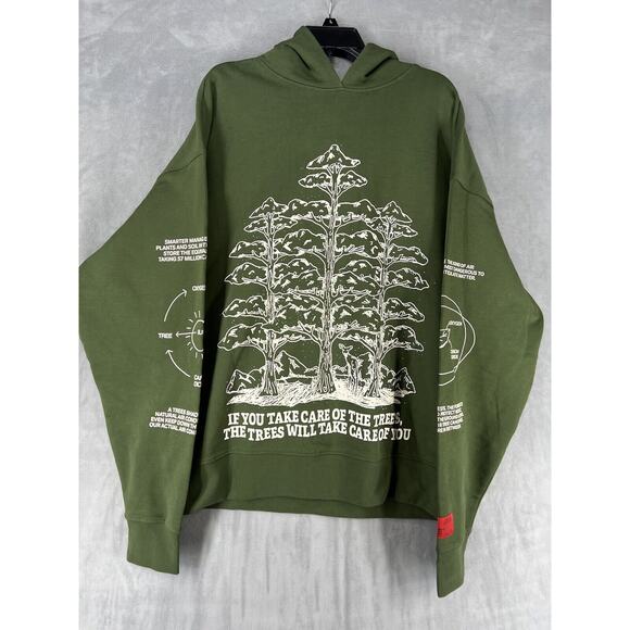 New Urban Outfitters CHNGE Trees Are The Roots Hoodie Sweatshirt - Picture 3 of 7
